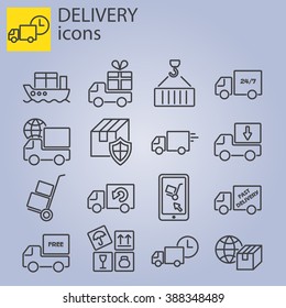 Web icons set - Delivery, Shipping services