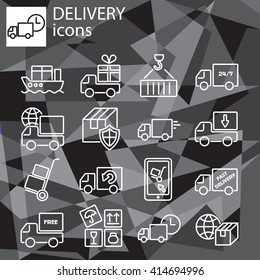 Web icons set - Delivery, Shipping services