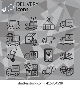 Web icons set - Delivery, Shipping services