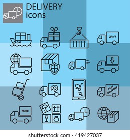 Web icons set - Delivery, Shipping services
