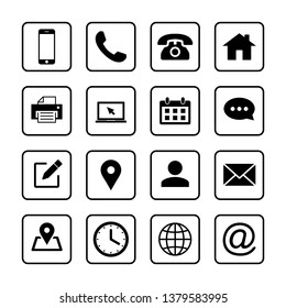 Web icons set. Web design icon. computer and mobile icons. phone, laptop, call, web, telephone, chat, calendar, time, edit, address, power, printer, people, check home, like