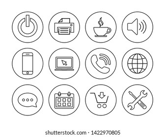 Web icons set. Web design icon. computer and mobile icons.