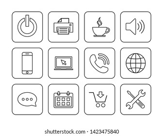 Web icons set. Web design icon. computer and mobile icons.