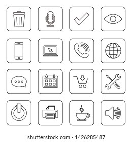 Web icons set. Web design icon. computer and mobile icons.