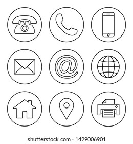 Web icons set. Web design icon. computer and mobile icons. contact us