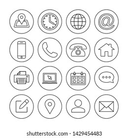 Web icons set. Web design icon. computer and mobile icons. contact us