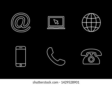 Web icons set. Web design icon. computer and mobile icons. contact us