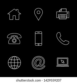 Web icons set. Web design icon. computer and mobile icons. contact us