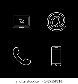 Web icons set. Web design icon. computer and mobile icons. contact us