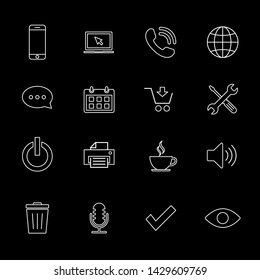 Web icons set. Web design icon. computer and mobile icons. contact us