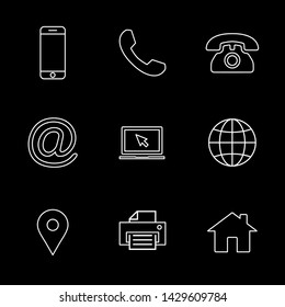 Web icons set. Web design icon. computer and mobile icons. contact us