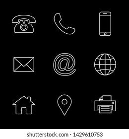 Web icons set. Web design icon. computer and mobile icons. contact us