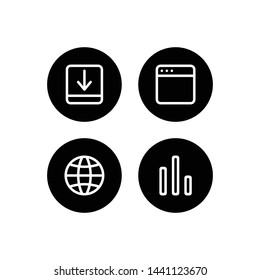 Web icons set. Web design icon logo template