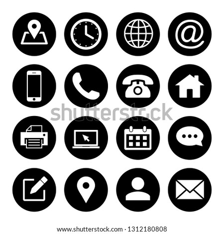 Web icons set. Web design icon. computer and mobile icons. phone, website, mail, time, call, home, printer, laptop, calendar, chat, edit, pin, map, person,