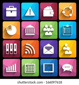 Web Icons Set in Flat Design .