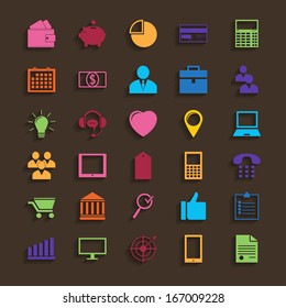 Web Icons Set in Flat Design