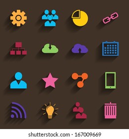 Web Icons Set in Flat Design