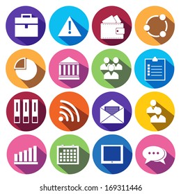 Web Icons Set in Flat Design .