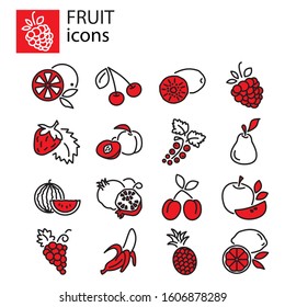 Web icons set - Fruit