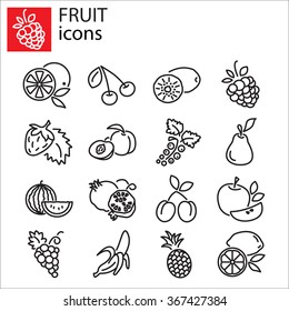 Web icons set - Fruit