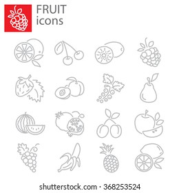 Web icons set - Fruit