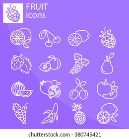 Web icons set - Fruit
