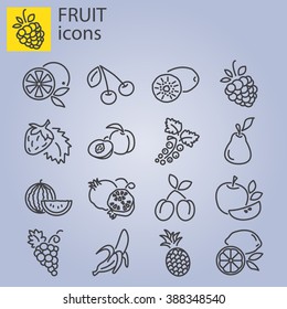 Web icons set - Fruit