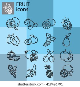 Web icons set - Fruit