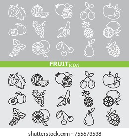 Web icons set - Fruit