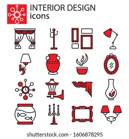 Web icons set - Interior design