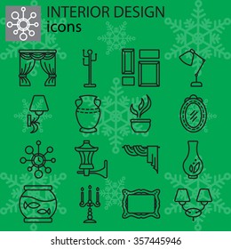 Web icons set - Interior design