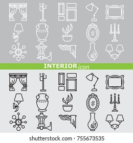 Web icons set - Interior design