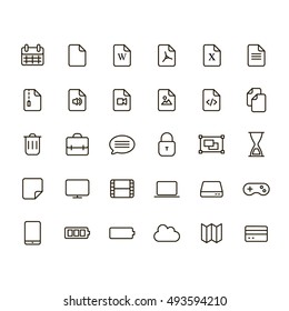 Web icons set for internet and applications.