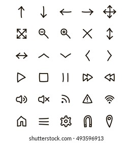 Web icons set for internet and applications.