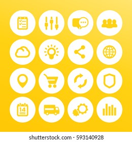 web icons set, internet, e-commerce, shopping, business, analytics