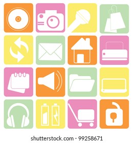 web icons set for items, buttons and office stuff