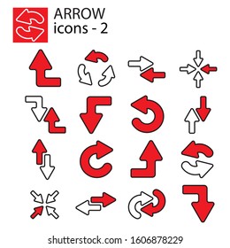 Web icons set - Line arrows