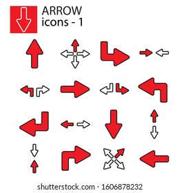 Web icons set - Line arrows