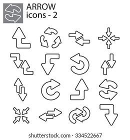 Web icons set - Line arrows