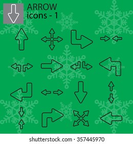 Web icons set - Line arrows