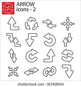 Web icons set - Line arrows