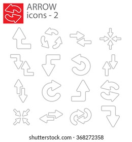 Web icons set - Line arrows