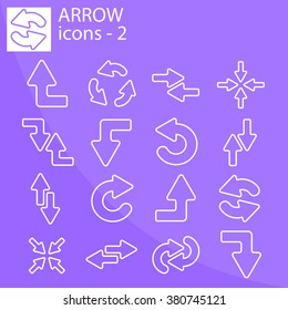 Web icons set - Line arrows