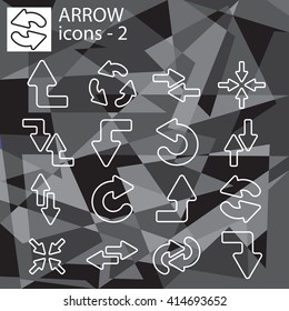 Web icons set - Line arrows