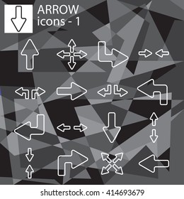 Web icons set - Line arrows