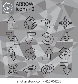 Web icons set - Line arrows