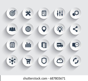 Web Icons Set, Marketing, E-commerce, Service