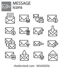 Web icons set. Messages