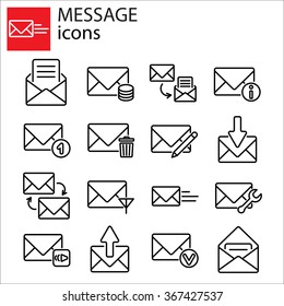 Web icons set. Messages