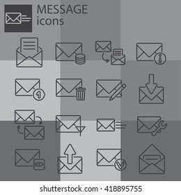 Web icons set. Messages